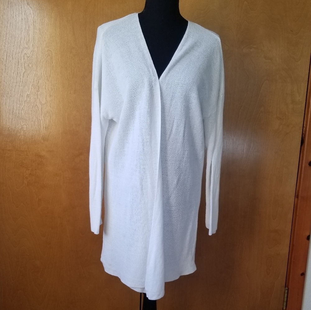 Eileen Fisher linen cotton long cardigan